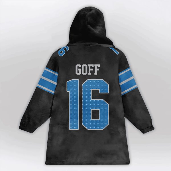 Goff 16 Lions Football Unisex Blanket Hoodie 2