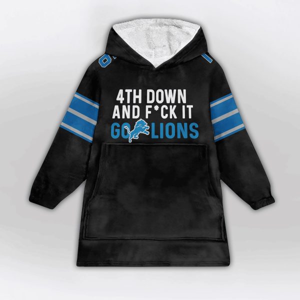 Goff 16 Lions Football Unisex Blanket Hoodie