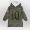 Green Bay 10 Football Blanket Hoodie 2