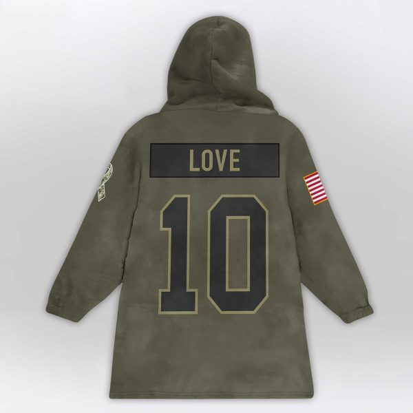 Green Bay 10 Football Blanket Hoodie