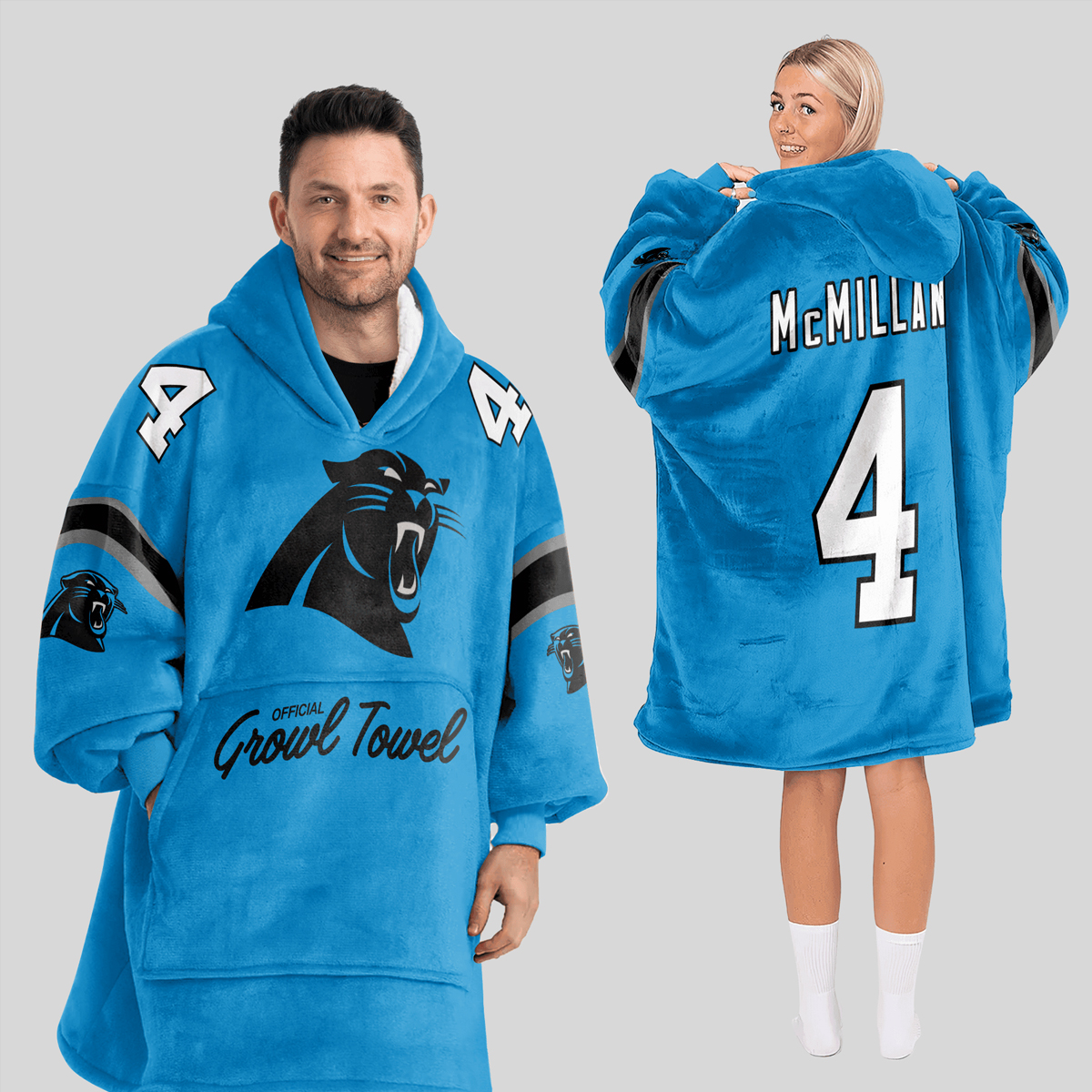 Growl Towel McMillan 4 Panthers Football Unisex Blanket Hoodie