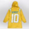 Herbert 10 Chargers Football Unisex Blanket Hoodie 2