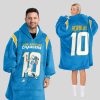 Herbert 10 Los Angeles Football Unisex Blanket Hoodie 1
