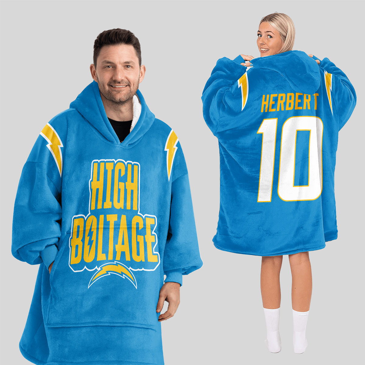 High Boltage 10 Los Angeles Football Unisex Blanket Hoodie 1