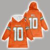 Hill 10 Dolphins Football Unisex Blanket Hoodie
