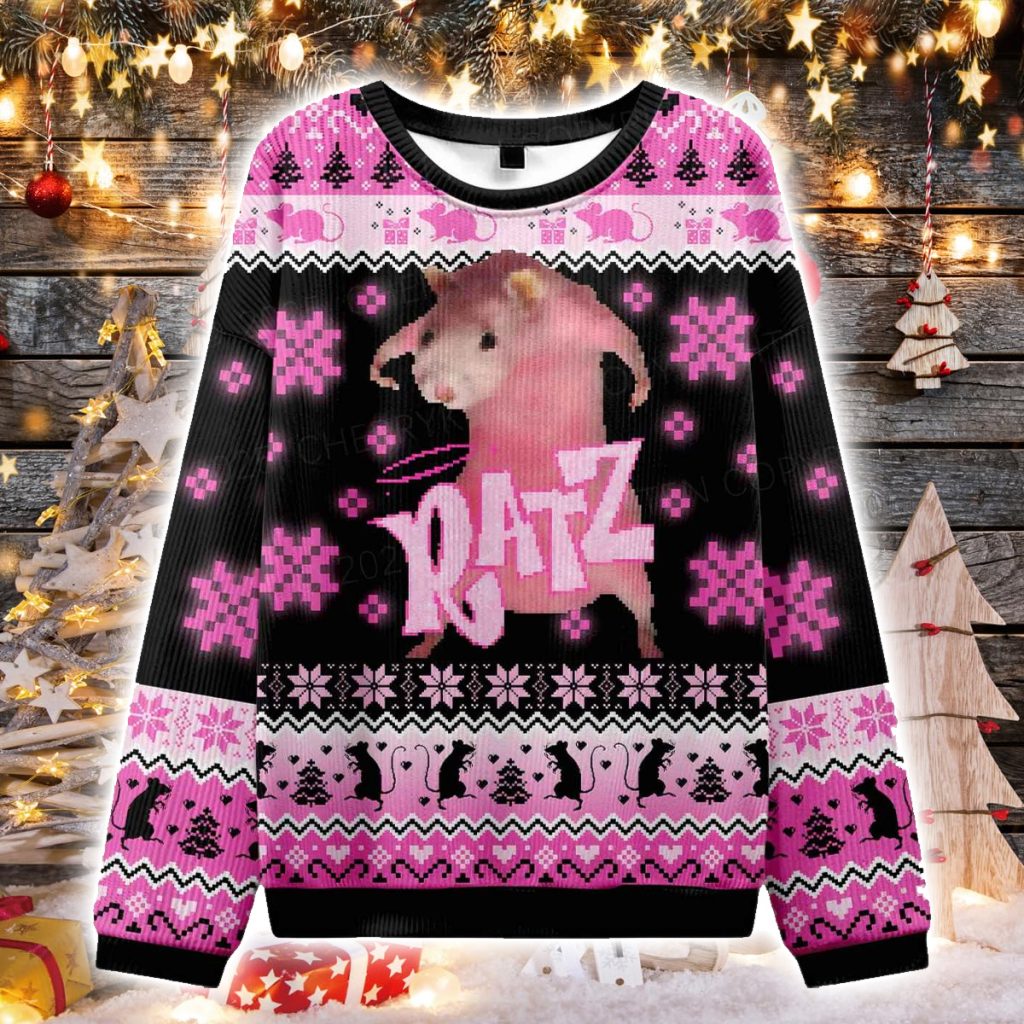 Hot Pink Ratz Ugly Christmas Sweater
