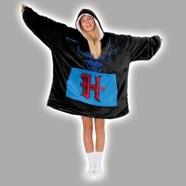 Houston Football Unisex Blanket Hoodie 2