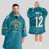 Hunter 12 Jaguars Football Unisex Blanket Hoodie 1