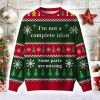 I'm Not A Complete Idiot Some Parts Are Missing Ugly Christmas Sweater 1