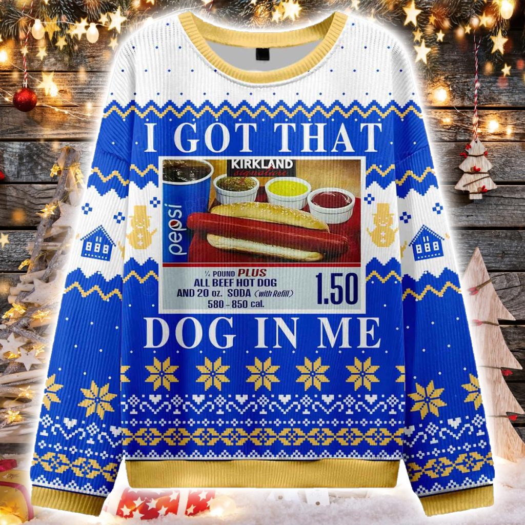 I Got That Hot Dog In Me Ugly Christmas Sweater