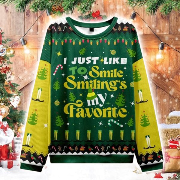 I Just Like To Smile Smiling's My Favorite Ugly Christmas Sweater