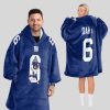 JD 6 New York G Football Unisex Blanket Hoodie