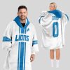 JG 0 Lions Football x Football Unisex Blanket Hoodie 1