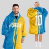 JH 10 Chargers Football x Football Unisex Blanket Hoodie 1