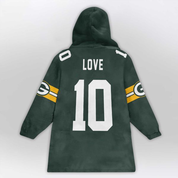 JL 10 Green Bay Football Unisex Blanket Hoodie 2