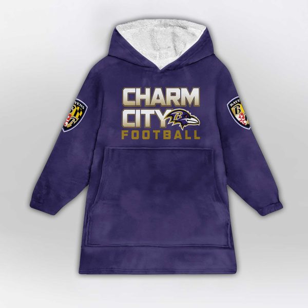 Jackson 8 Baltimore Football Unisex Blanket Hoodie