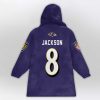 Jackson 8 Ravens Football Unisex Blanket Hoodie 2