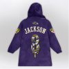 Jackson LJ 8 Ravens Football Unisex Blanket Hoodie 2