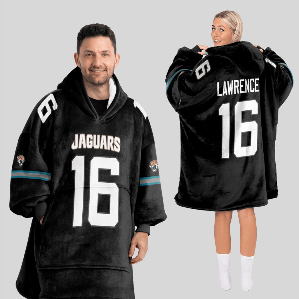 Jaguars 16 Jaguars Football Unisex Blanket Hoodie 1