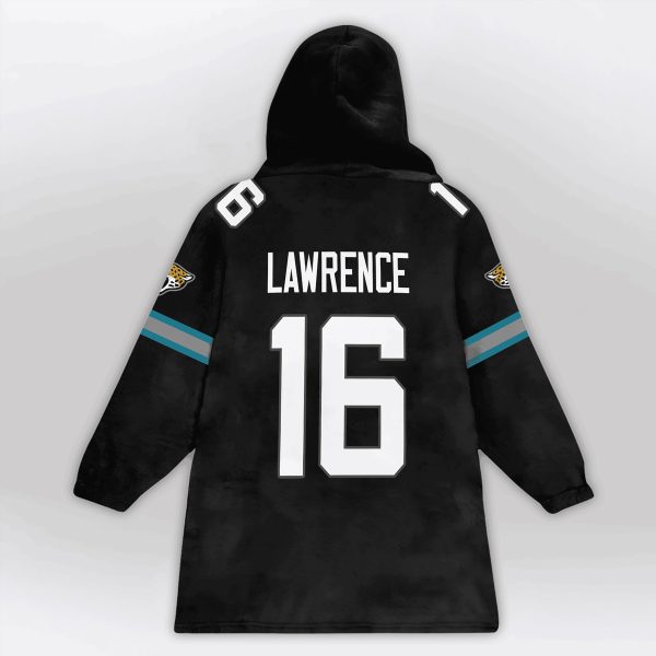 Jaguars 16 Jaguars Football Unisex Blanket Hoodie 2