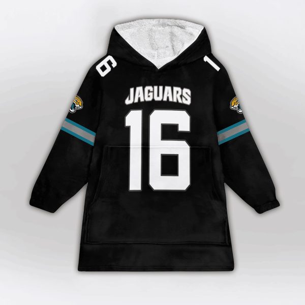 Jaguars 16 Jaguars Football Unisex Blanket Hoodie