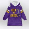 Jefferson 18 Vikings Football Unisex Blanket Hoodie