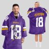Jefferson Minnesota Football 18 Unisex Blanket Hoodie 2