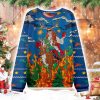Jesus Riding A Reindeer Ugly Christmas Sweater 1