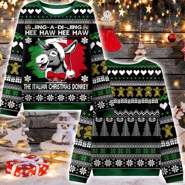 Jing A Di Jing Hee Haw Ugly Christmas Sweater
