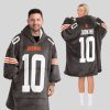 Judkins 10 Browns Football Unisex Blanket Hoodie 1