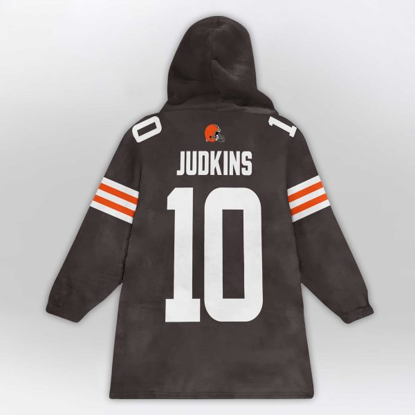 Judkins 10 Browns Football Unisex Blanket Hoodie 2