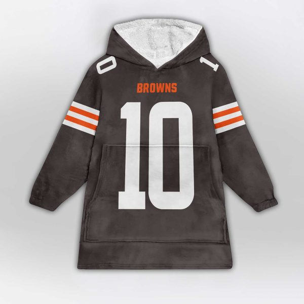 Judkins 10 Browns Football Unisex Blanket Hoodie