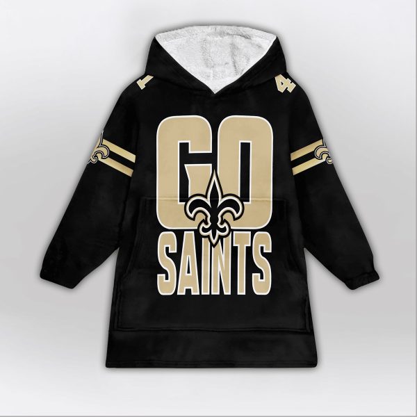 Kamara 41 Saints Football Unisex Blanket Hoodie