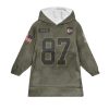 Kelce 87 Chiefs Football Blanket Hoodie