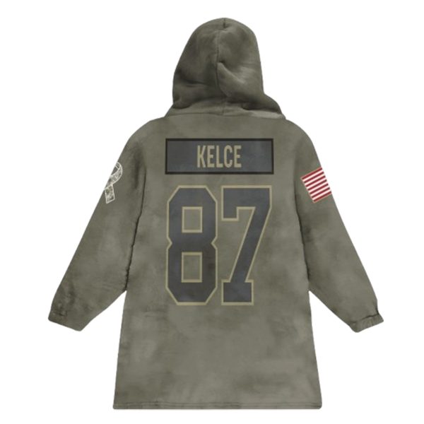 Kelce 87 Chiefs Football Blanket Hoodie 2