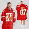 Kelce 87 Chiefs Football Unisex Blanket Hoodie 1