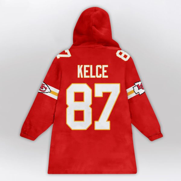 Kelce 87 Chiefs Football Unisex Blanket Hoodie