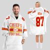 Kelce 87 Kansas City Football Unisex Blanket Hoodie 1