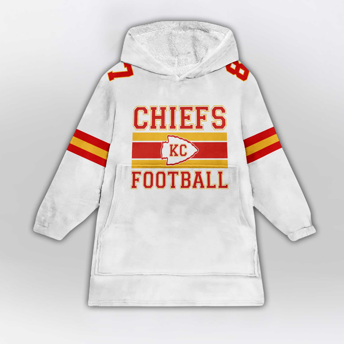 Kelce 87 Kansas City Football Unisex Blanket Hoodie