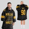 Killa Watt 90 Pittsburgh Football Unisex Blanket Hoodie 1