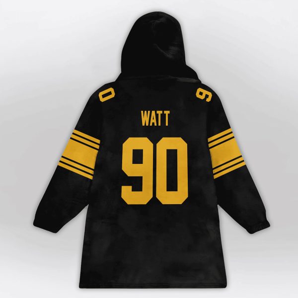 Killa Watt 90 Pittsburgh Football Unisex Blanket Hoodie 2