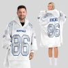 Kincaid 86 Bills Football Unisex Blanket Hoodie 1