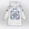 Kincaid 86 Bills Football Unisex Blanket Hoodie