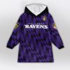 LJ 8 Ravens Football x Football Unisex Blanket Hoodie