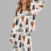 Labrador Retriever Christmas Long Sleeve Satin Pajama Set 1