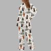 Labrador Retriever Christmas Long Sleeve Satin Pajama Set