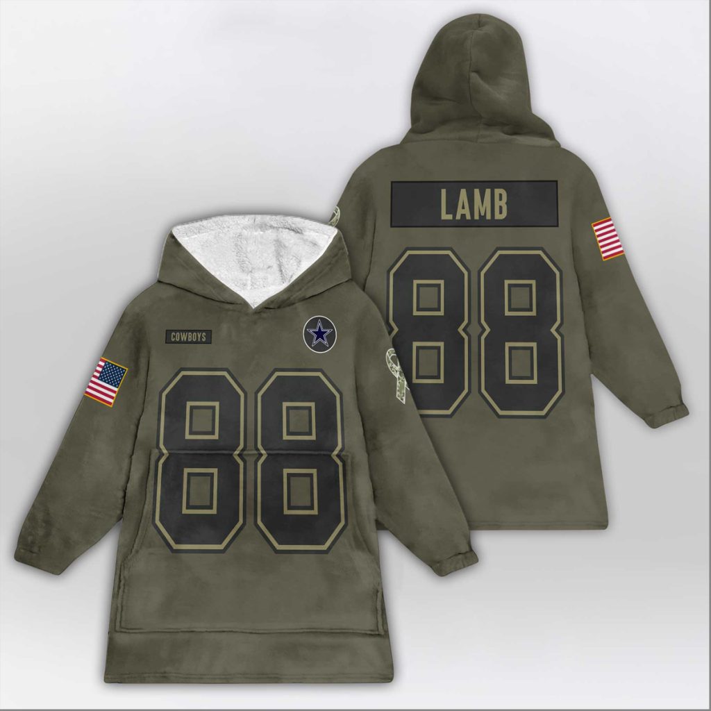 Lamb 88 Dallas Football Blanket Hoodie 1