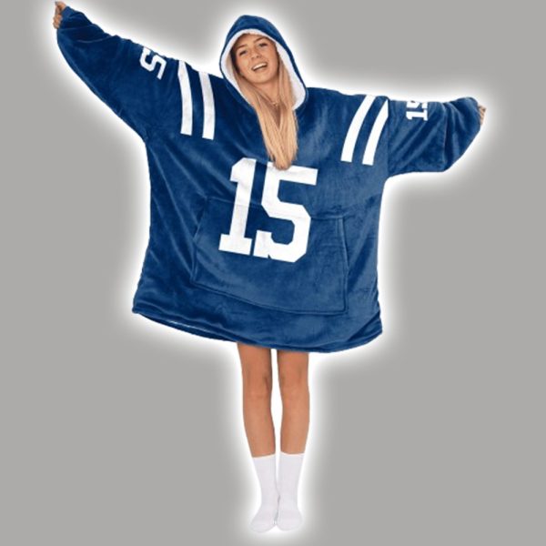Leonard 15 Indianapolis Football Unisex Blanket Hoodie 1