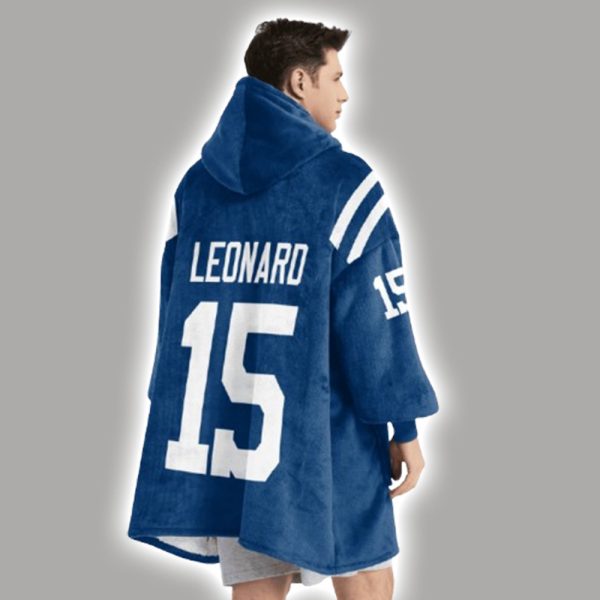 Leonard 15 Indianapolis Football Unisex Blanket Hoodie 2