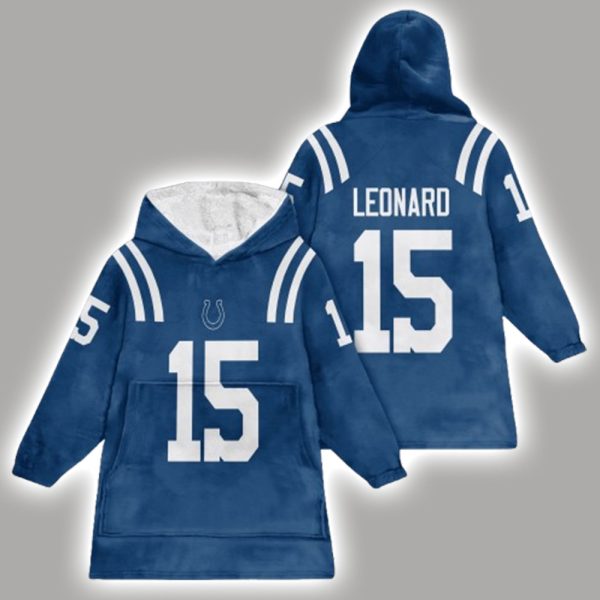 Leonard 15 Indianapolis Football Unisex Blanket Hoodie